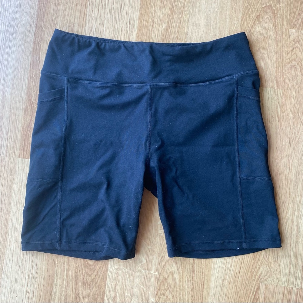 Senita Women's Seamed High Waisted Rio Shorts (7 in. inseam) Black XL